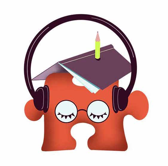Illustration of a puzzle shaped student character